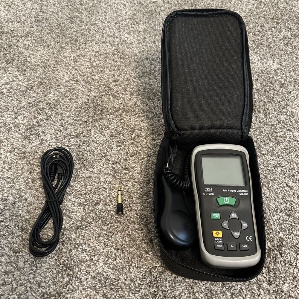 DT-1309 Luxmeter Digital 40K FC Meter 400K Lux Light USB Port Computer Interface